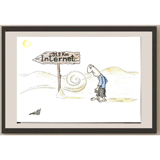Andy Chaushu 29x21cm Orijinal Karikatür BOD05724