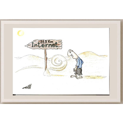 Andy Chaushu 29x21cm Orijinal Karikatür BOD05724