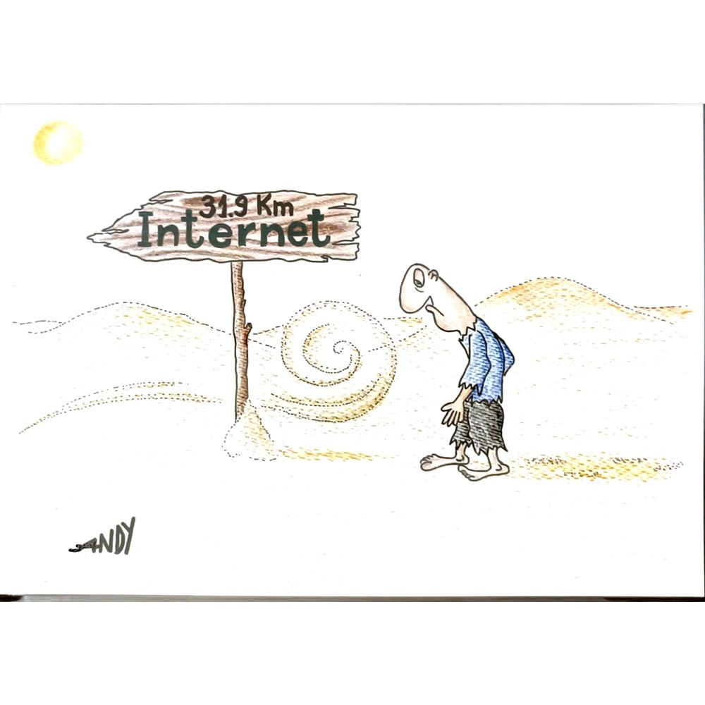 Andy Chaushu 29x21cm Orijinal Karikatür BOD05724