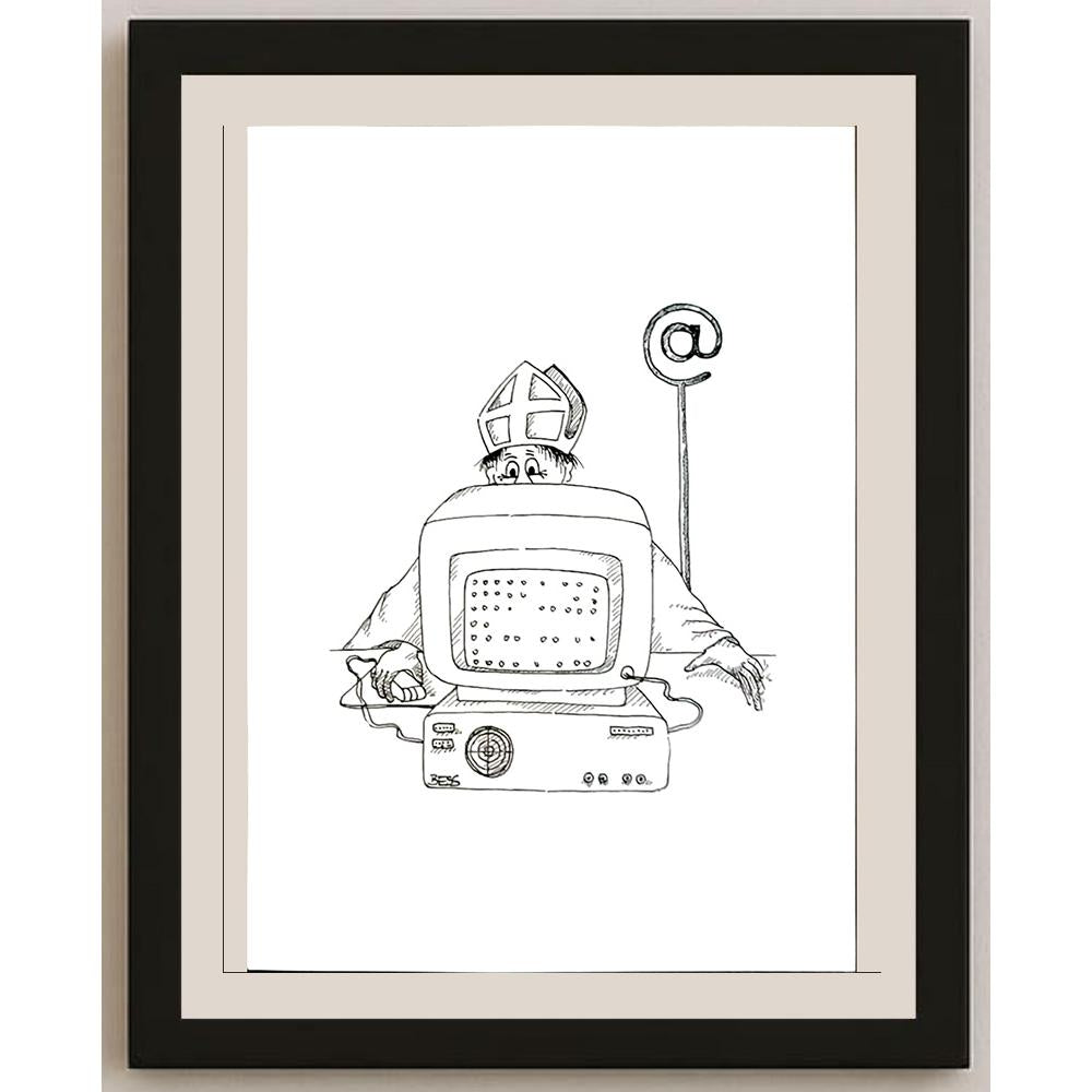Winfried Besslich 29x21cm Orijinal Karikatür BOD05725