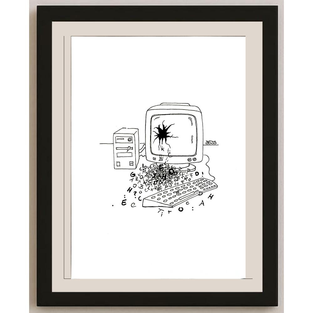 Winfried Besslich 29x21cm Orijinal Karikatür BOD05726