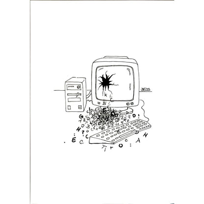 Winfried Besslich 29x21cm Orijinal Karikatür BOD05726