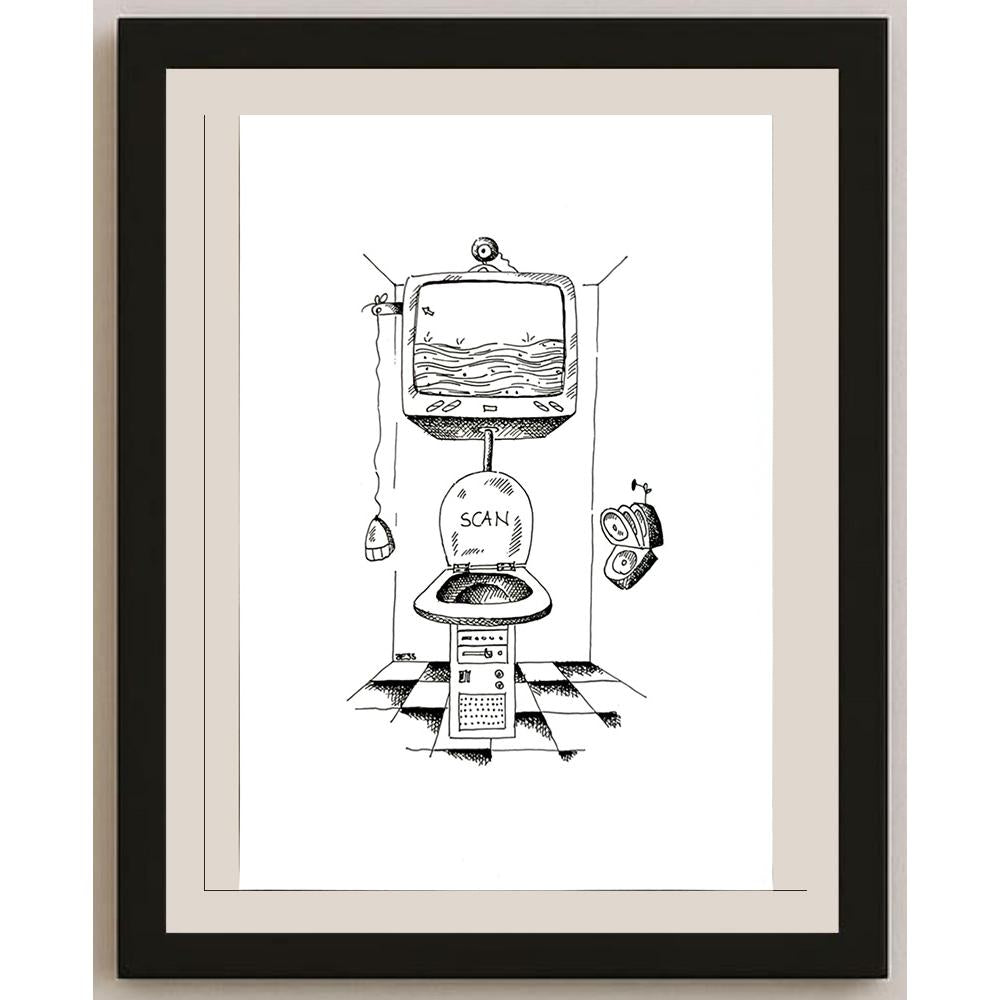 Winfried Besslich 29x21cm Orijinal Karikatür BOD05728