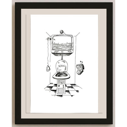 Winfried Besslich 29x21cm Orijinal Karikatür BOD05728