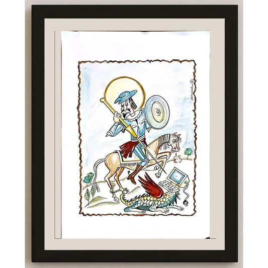 Miroslav Bozhkov 33x23cm Orijinal Karikatür BOD05730