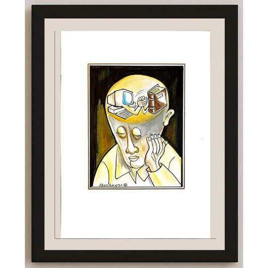 Miroslav Bozhkov 29x21cm Orijinal Karikatür BOD05731