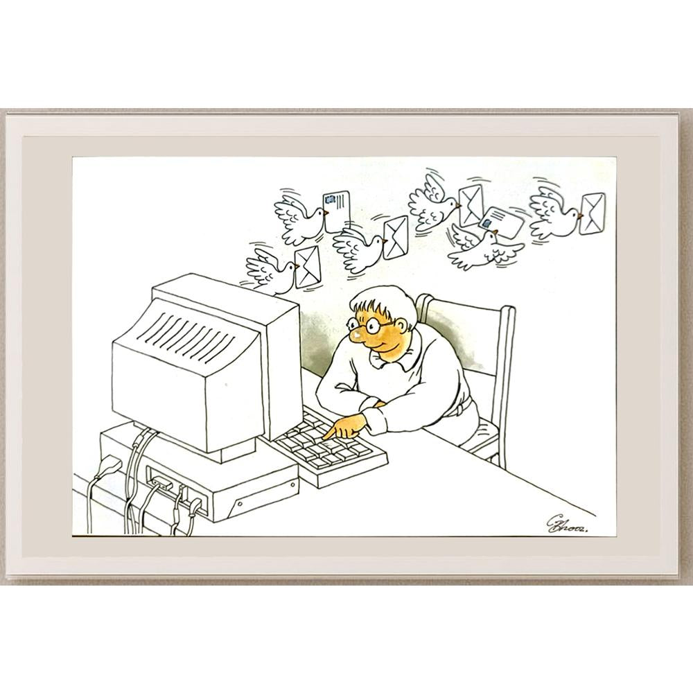 Semerenko Vladimir 29x21cm Orijinal Karikatür BOD05733