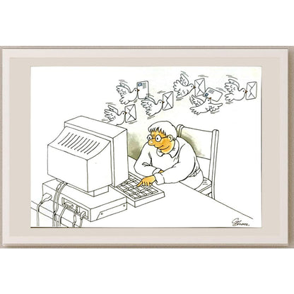 Semerenko Vladimir 29x21cm Orijinal Karikatür BOD05733