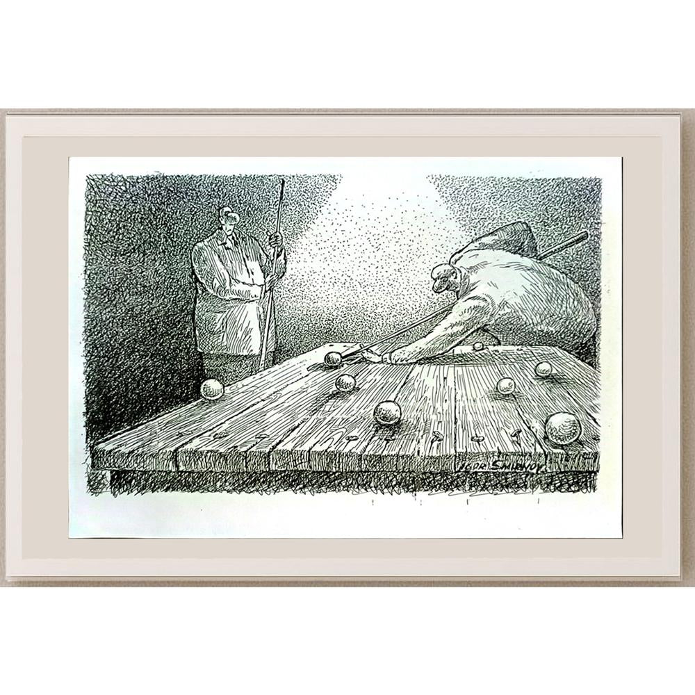 Igor Smirnov 29x21cm Orijinal Karikatür BOD05735