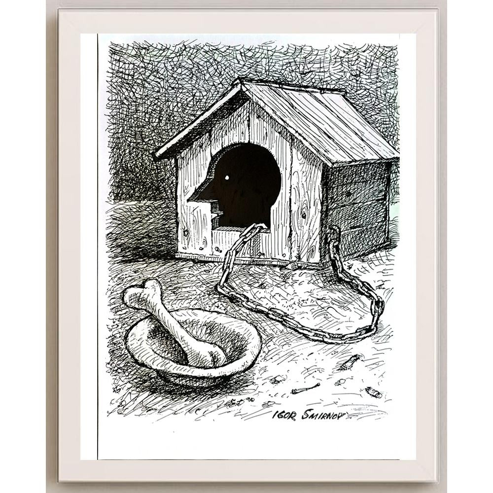 Igor Smirnov 29x21cm Orijinal Karikatür BOD05736