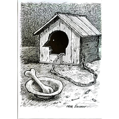 Igor Smirnov 29x21cm Orijinal Karikatür BOD05736