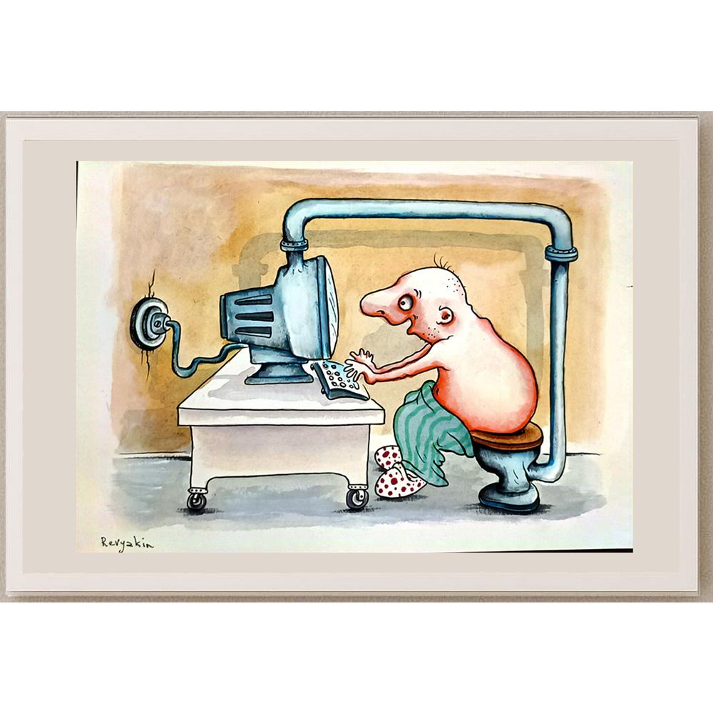 Igor Revyakin 29x21cm Orijinal Karikatür BOD05737