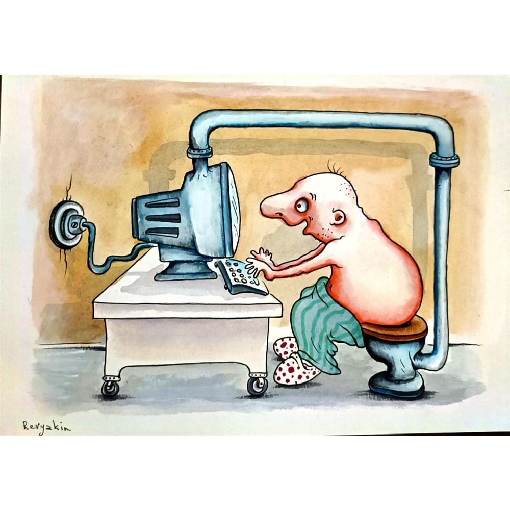 Igor Revyakin 29x21cm Orijinal Karikatür BOD05737