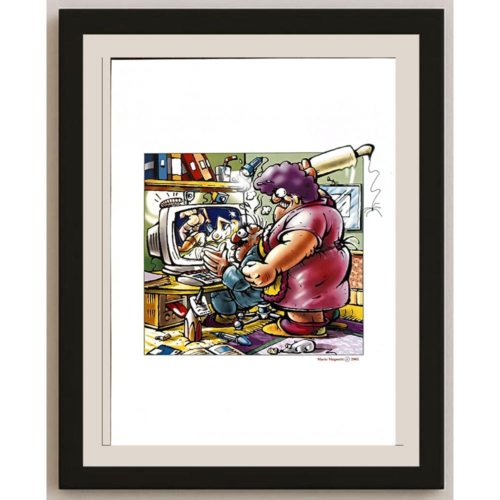 Mario Magnatti 29x21cm Orijinal Karikatür BOD05740