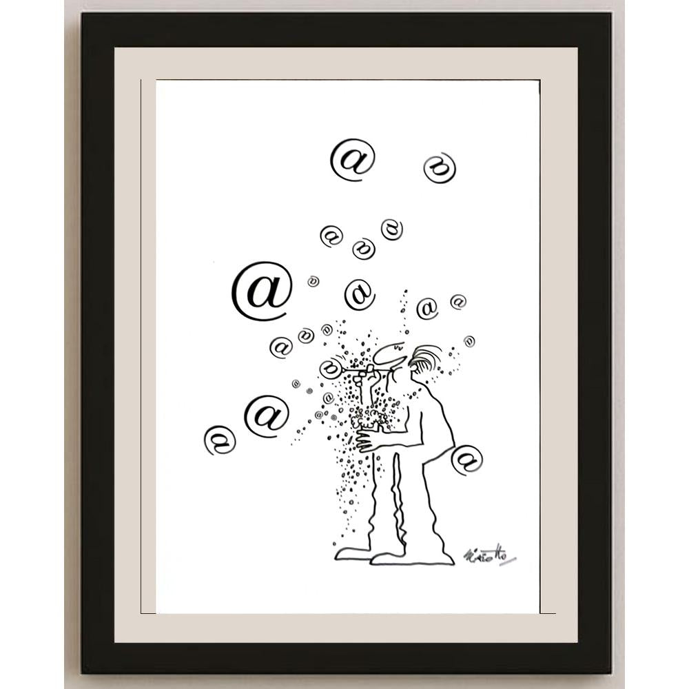 Giorgio Giaiotto 29x21cm Orijinal Karikatür BOD05743