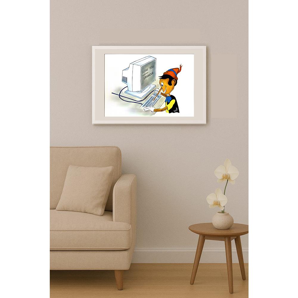 Marian Lupu 29x21cm Orijinal Karikatür BOD05745