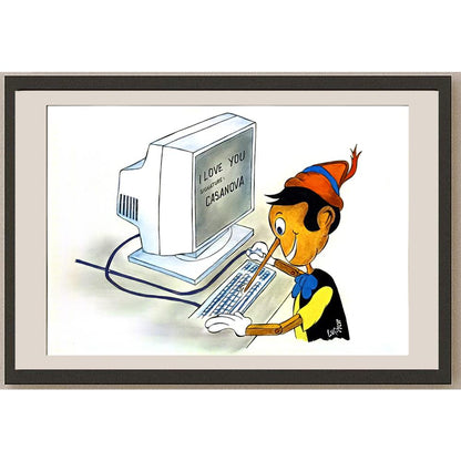 Marian Lupu 29x21cm Orijinal Karikatür BOD05745