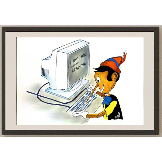 Marian Lupu 29x21cm Orijinal Karikatür BOD05745