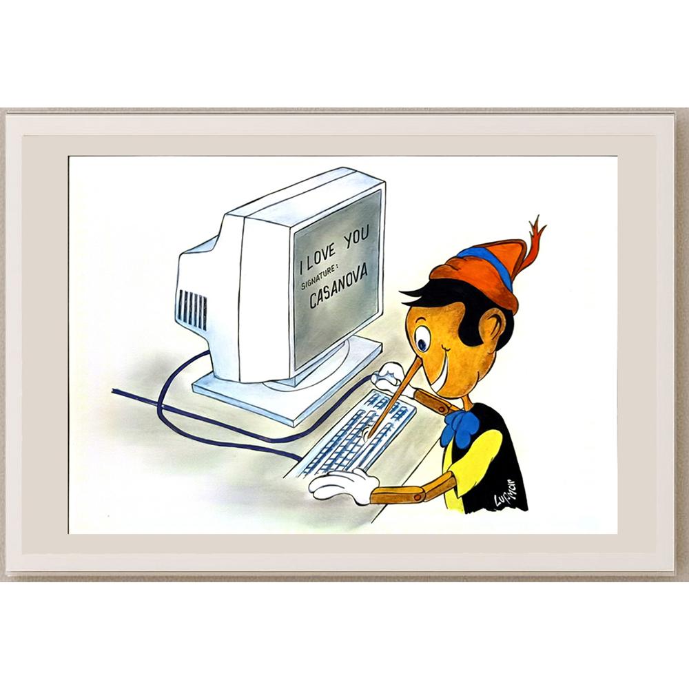 Marian Lupu 29x21cm Orijinal Karikatür BOD05745