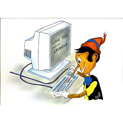 Marian Lupu 29x21cm Orijinal Karikatür BOD05745