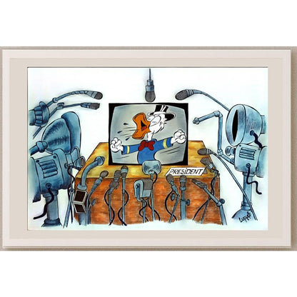 Marian Lupu 29x21cm Orijinal Karikatür BOD05746