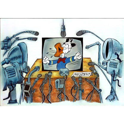 Marian Lupu 29x21cm Orijinal Karikatür BOD05746