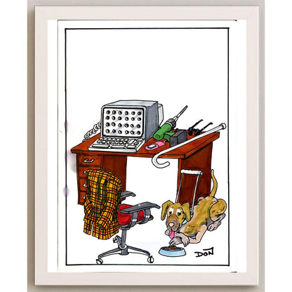 Don Campbell 29x21cm Orijinal Karikatür BOD05750