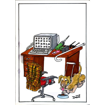 Don Campbell 29x21cm Orijinal Karikatür BOD05750