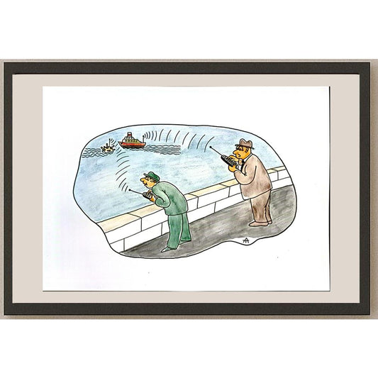Alexei Talimonov 29x21cm Orijinal Karikatür BOD05753
