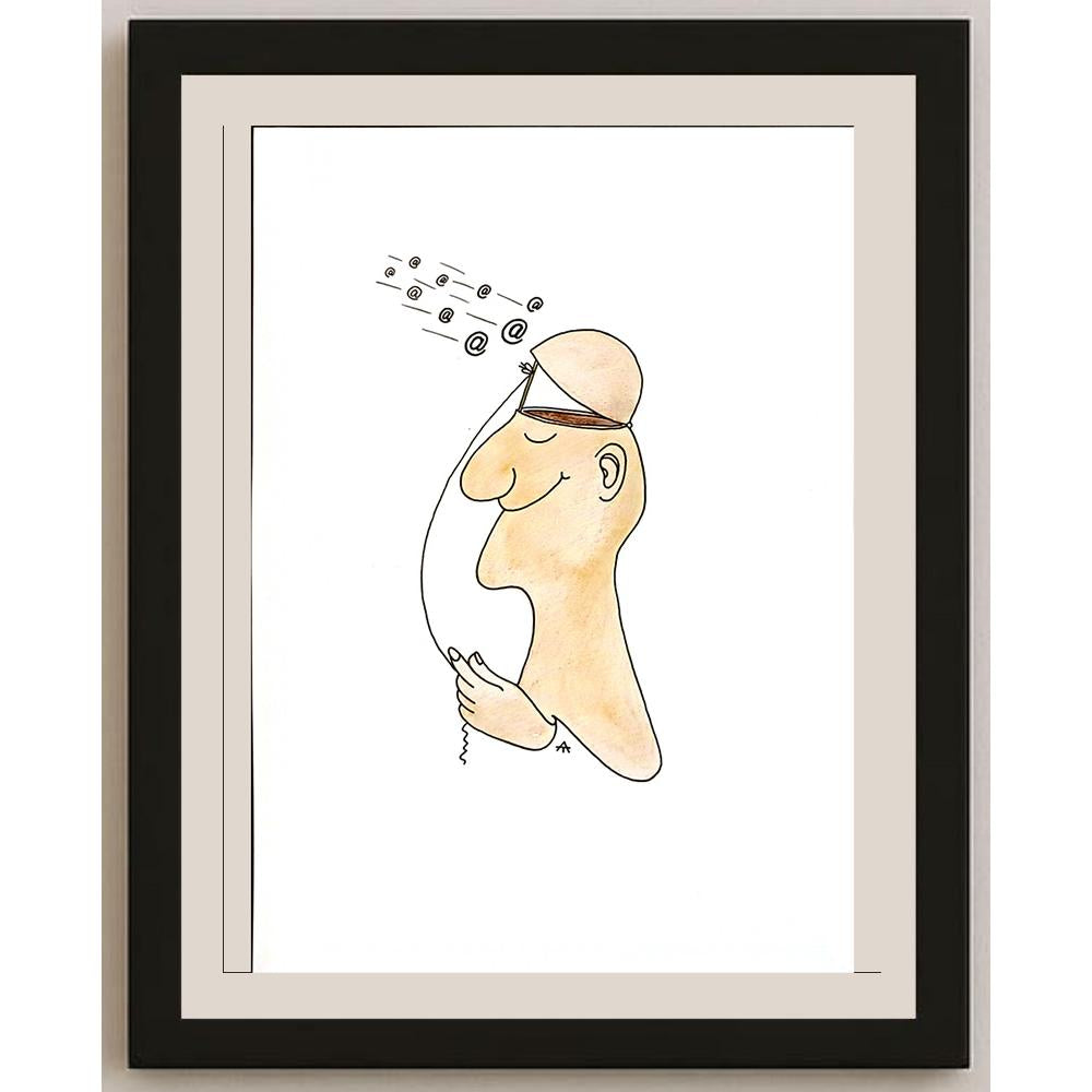 Alexei Talimonov 29x21cm Orijinal Karikatür BOD05755