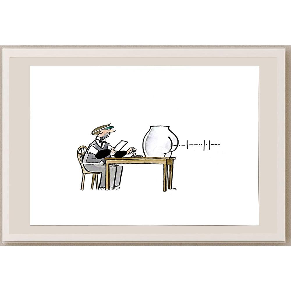 Milan Litovsky 29x21cm Orijinal Karikatür BOD05758