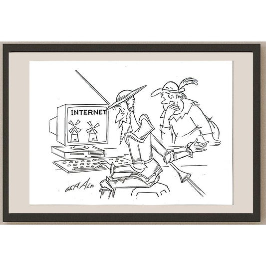 Gerald Peigneux 29x21cm Orijinal Karikatür BOD05760