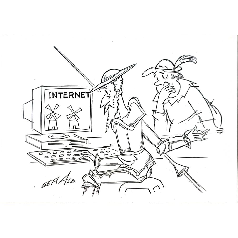 Gerald Peigneux 29x21cm Orijinal Karikatür BOD05760