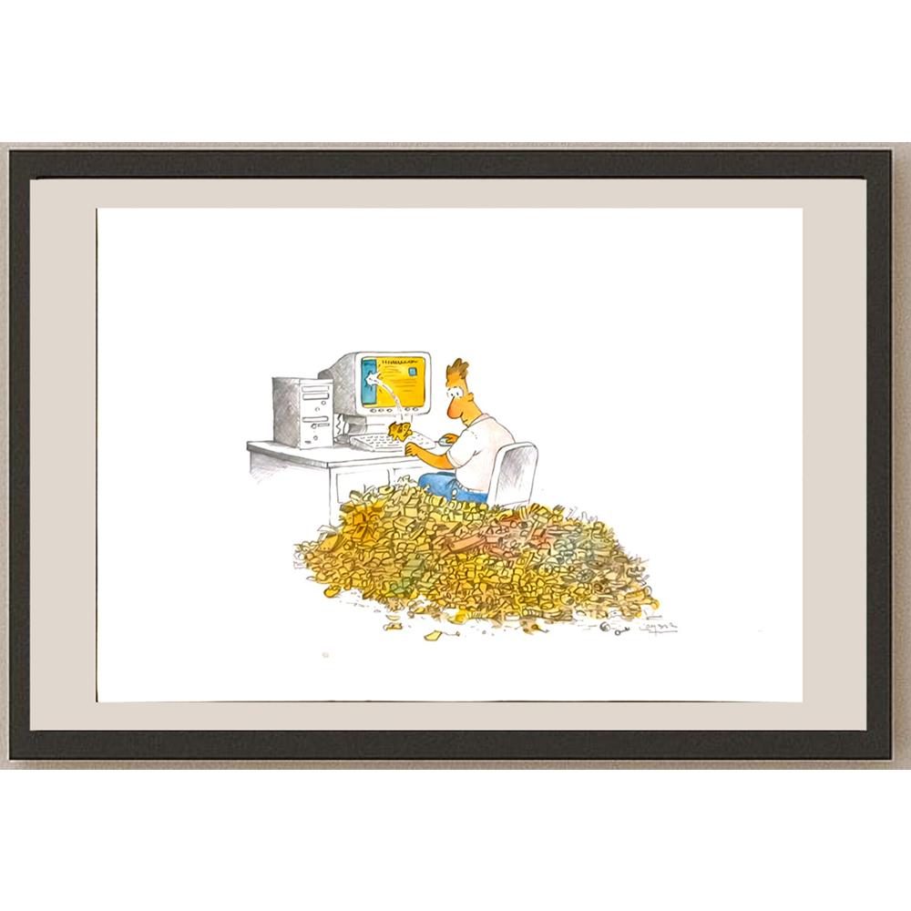 Zeyraz Lombardi 29x21cm Orijinal Karikatür BOD05763
