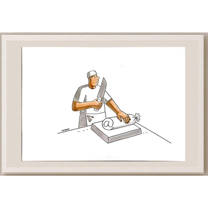 Lubomir Kotrha 29x21cm Orijinal Karikatür BOD05764