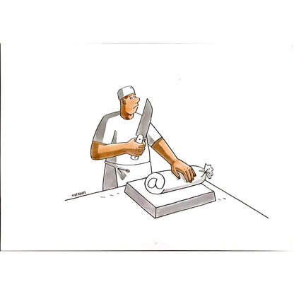 Lubomir Kotrha 29x21cm Orijinal Karikatür BOD05764