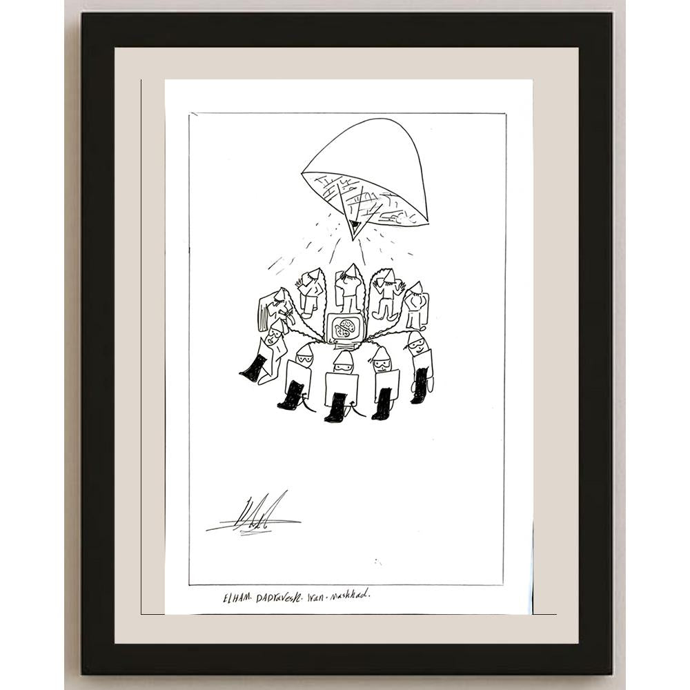 Elham Dadravesh 29x21cm Orijinal Karikatür BOD05766