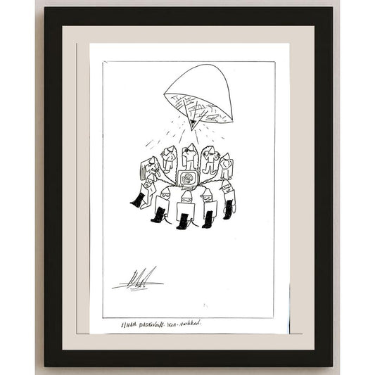 Elham Dadravesh 29x21cm Orijinal Karikatür BOD05766