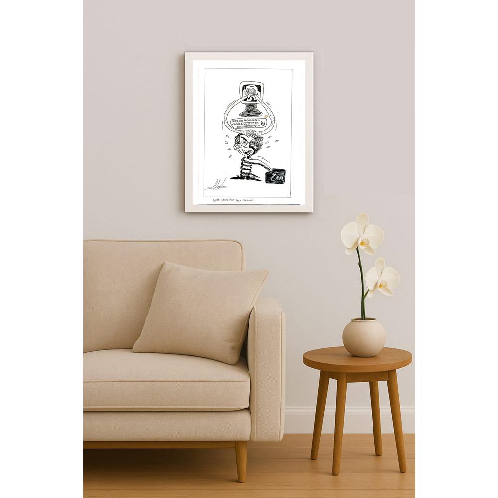 Elham Dadravesh 29x21cm Orijinal Karikatür BOD05767