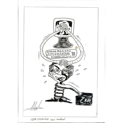 Elham Dadravesh 29x21cm Orijinal Karikatür BOD05767