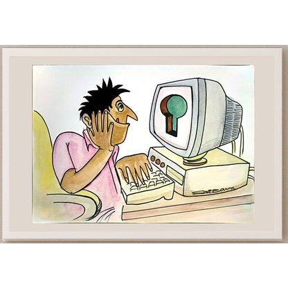 Sairam Akundi 33x23cm Orijinal Karikatür BOD05770