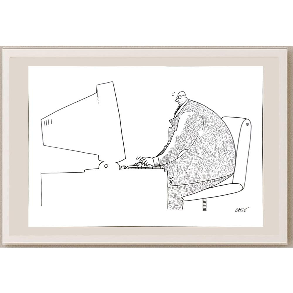 Carlos Augusto Nascimento 33x23cm Orijinal Karikatür BOD05771