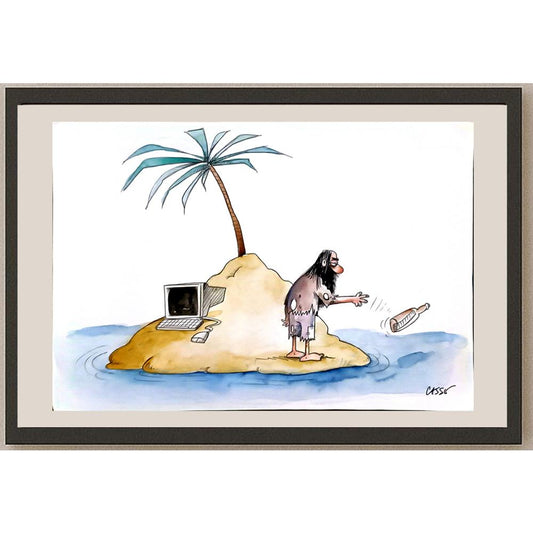 Carlos Augusto Nascimento 33x23cm Orijinal Karikatür BOD05772