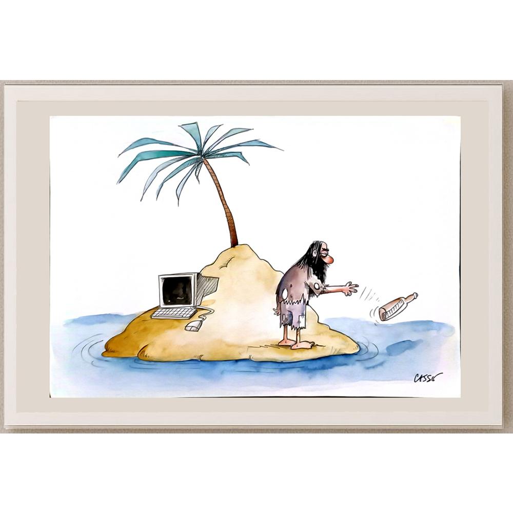 Carlos Augusto Nascimento 33x23cm Orijinal Karikatür BOD05772