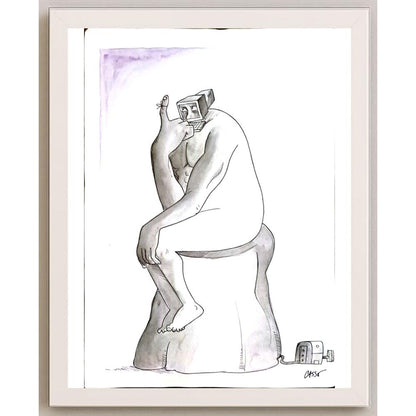 Carlos Augusto Nascimento 33x23cm Orijinal Karikatür BOD05773