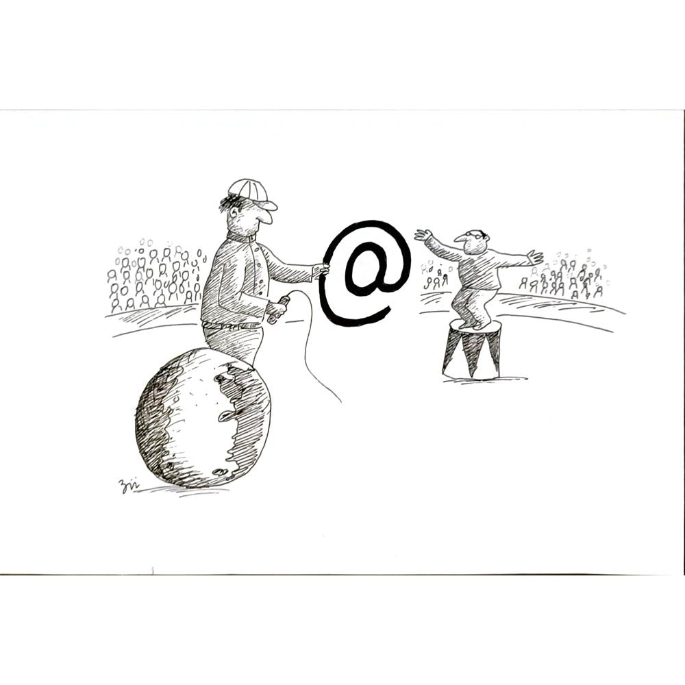 Masoud Ziaei Zardkhashosei 29x21cm Orijinal Karikatür BOD05775