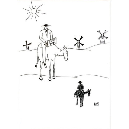 Reshad Sultanovic 29x21cm Orijinal Karikatür BOD05778