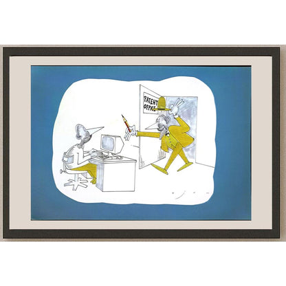 Midhat Ajanovic 29x21cm Orijinal Karikatür BOD05780