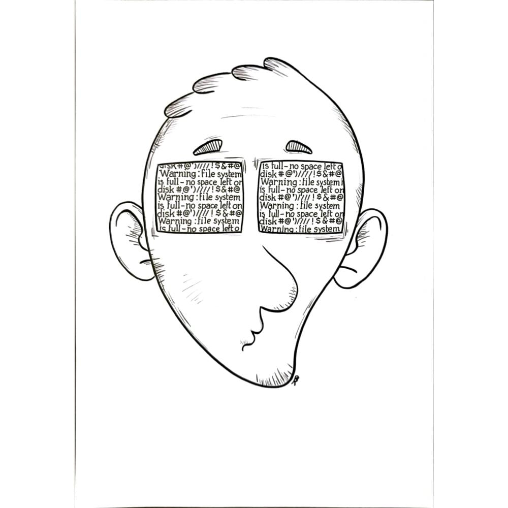 Renato Bruno 29x21cm Orijinal Karikatür BOD05782