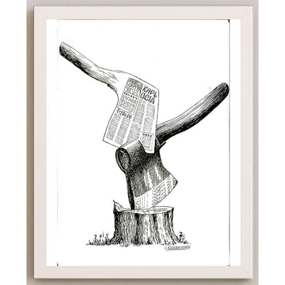 Vladimir Kazanevsky 29x21cm Orijinal Karikatür BOD05787